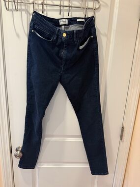 Frame Denim Skinny Jeans in Dark Blue